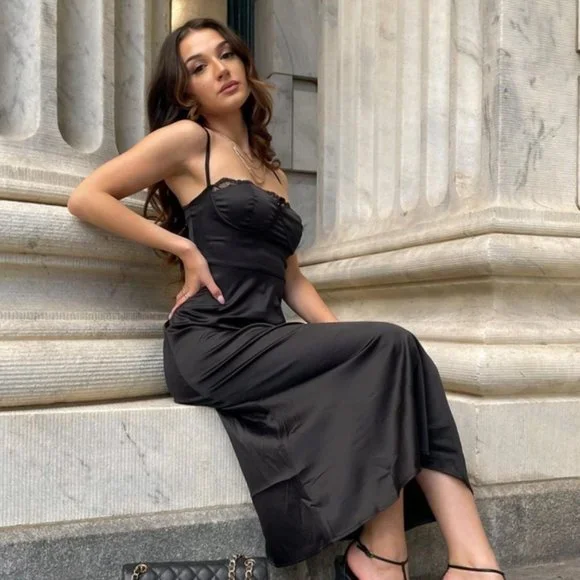 cider formal dresses Women's Long Sleeve Maxi Dress Asymmetrical Ruffle Hem Bodycon Evening Party Dress Brown : Clothing, Shoes & Jewelry Shop the Latest Black Dresses